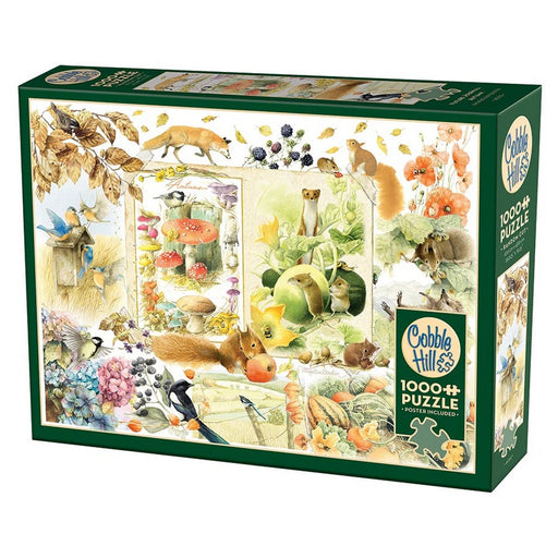 Cobble Hill puzzle box with nature-themed illustration on a white background