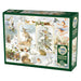 Cobble Hill puzzle box with winter wildlife design on a white background