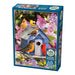 Cobble Hill puzzle box with bird-themed design featuring birds around a birdhouse.