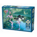 Cobble Hill puzzle box with nature scene featuring ducks and iris
