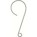 Black metal hook on a white background