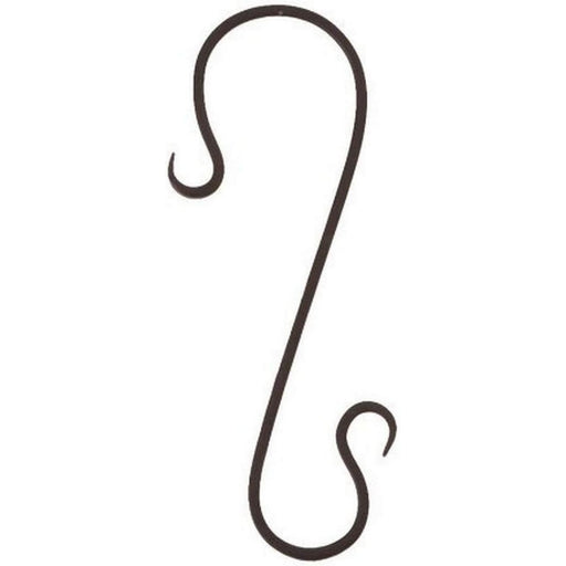 Decorative metal hook on a white background
