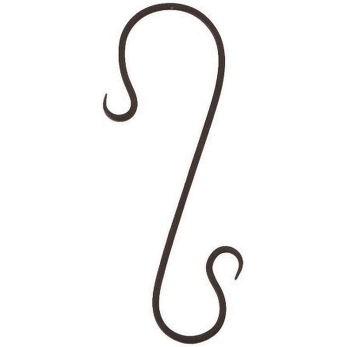 Decorative metal hook on a white background