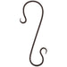 Decorative metal hook on a white background