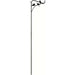 Black metal garden stake with bird design on a white background