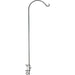 Black metal shepherd's hook on a white background