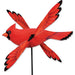Red cardinal bird sculpture on a white background