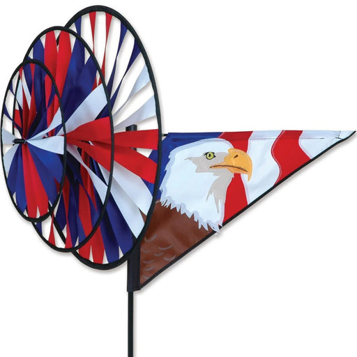 Kite with American flag design featuring an eagle on a white background