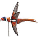 Colorful bird-shaped windmill on a white background