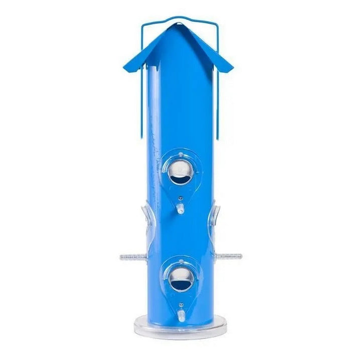 Blue 6 Port Seed Bird Feeder