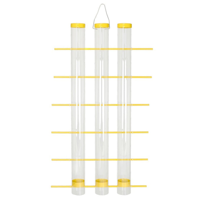 Yellow Finches Favorite 3 Tube Feeder