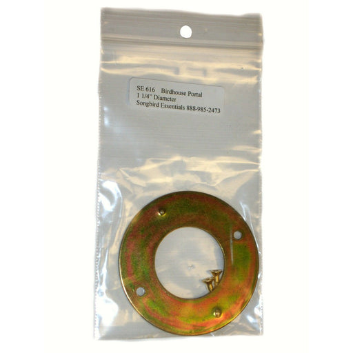 Birdhouse portal in a clear plastic package on a white background