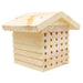 Wooden bee house on a white background