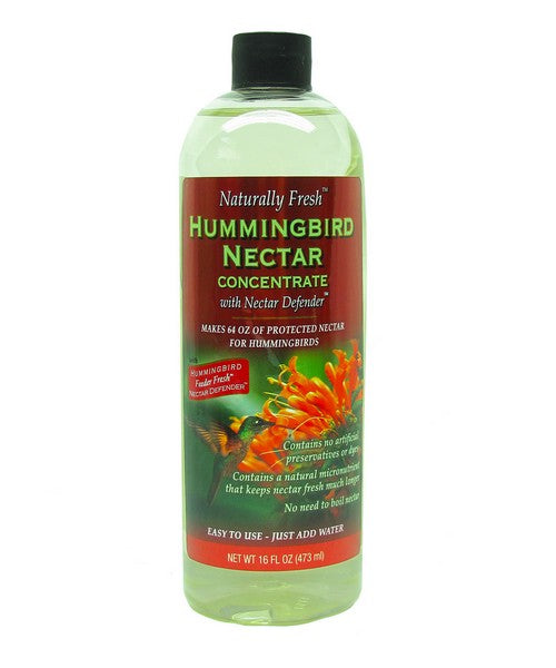 Bottle of Naturally Fresh Hummingbird Nectar Concentrate on a white background