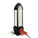 Bird feeder with two birds on a white background