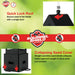 Squirrel Shield seed feeder with quick lock roof and collapsing seed cover on a green background