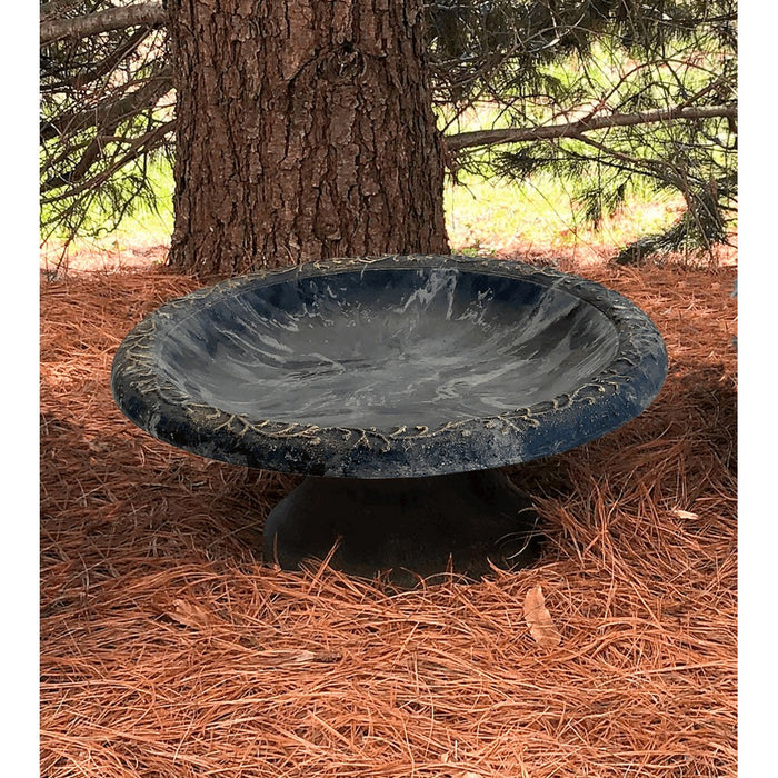 Sand Fiber Bird Bowl with Small Base 19 IN DIA x 7.5 IN H