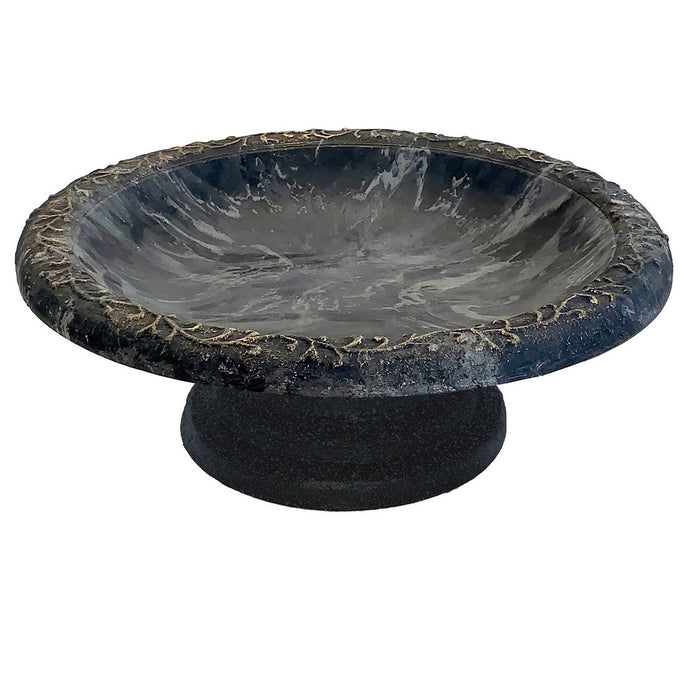 Sand Fiber Bird Bowl with Small Base 19 IN DIA x 7.5 IN H