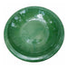 Green plastic bowl on a white background