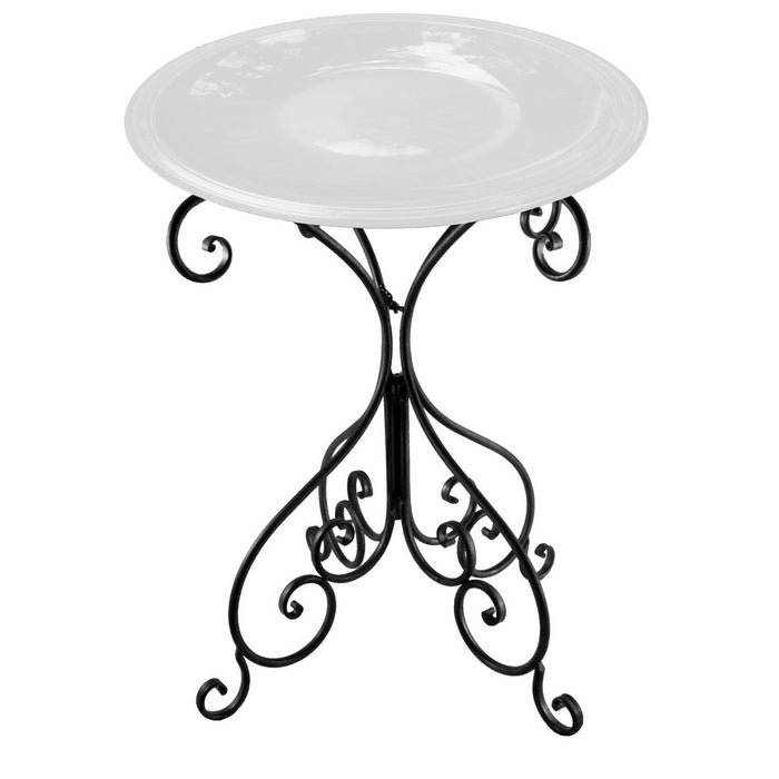 Black Deluxe Metal Birdbath Base 20 IN x 20 IN x 25 IN