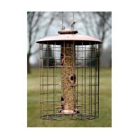 Coppertop Caged Tube Bird Seed Feeder 6 Port 16 IN