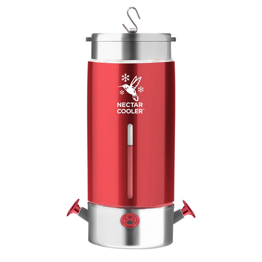 Red and silver nectar cooler with 'Nectar Cooler' branding on a white background