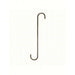 Black S-hook on a white background