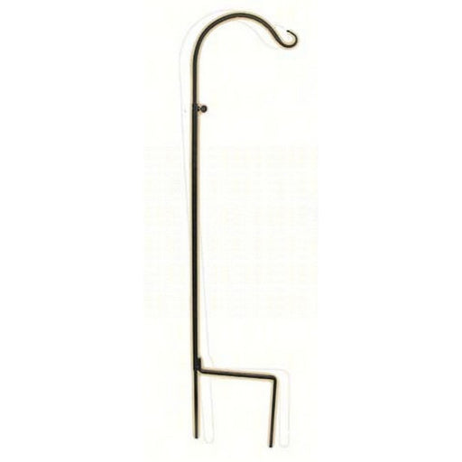 Black-colored shepherd's hook on a white background