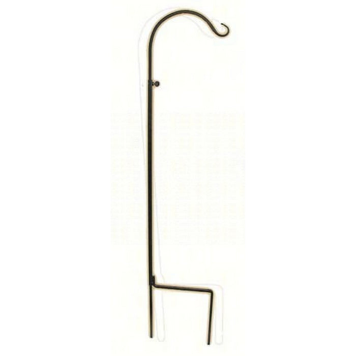 Black-colored shepherd's hook on a white background