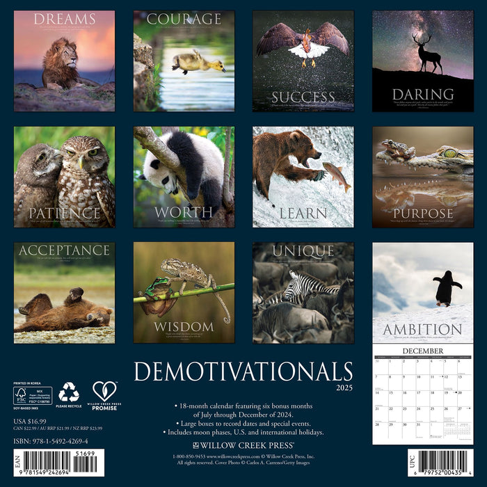 2025 Demotivationals Wall Calendar 12 IN