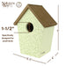 Birdhouse with dimensions and 'Nature's Way' branding on a white background