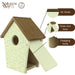Birdhouse with labeled parts on a white background, featuring 'Nature's Way' branding.