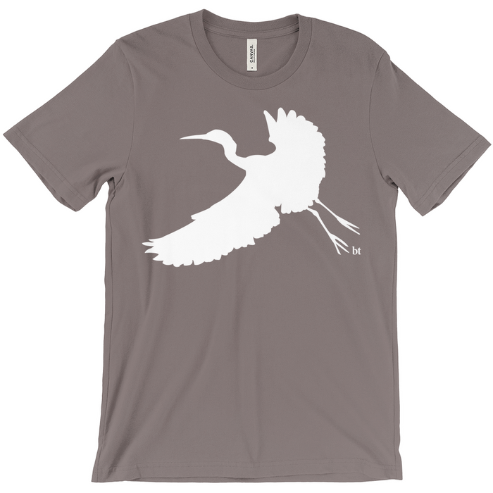 Bella + Canvas Men's Crane in Flight Silhouette Graphic T-Shirt