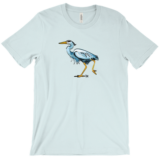 Bella + Canvas Men's Blue Heron Coloring Book Graphic T-Shirt