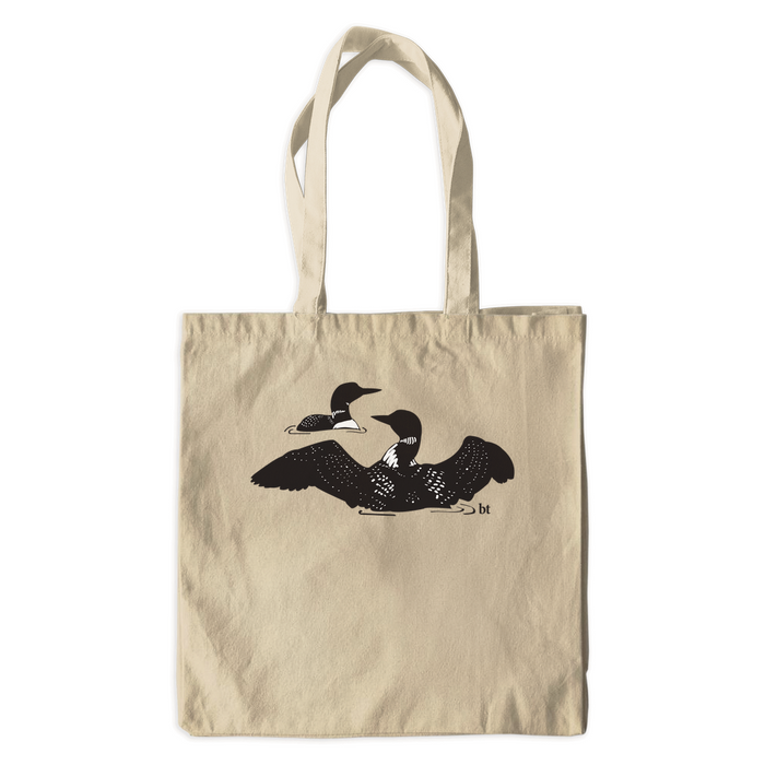 Canvas Loons in Love Tote Bag