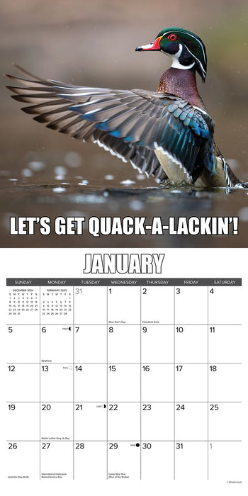 2025 Wise Quacking Wall Calendar 12 IN