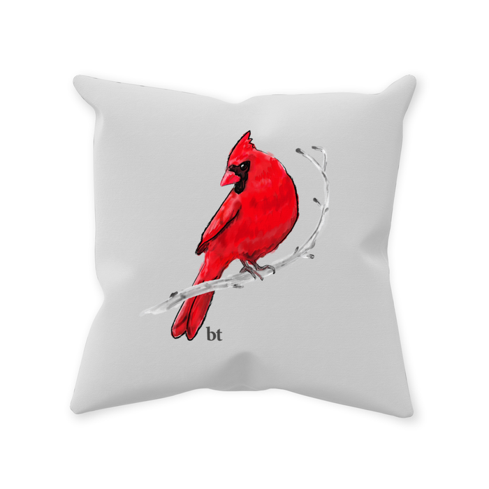 Throw Pillow Poly Fiber Double-Sided Always With You Cardinal Design 14 IN