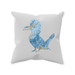 Throw Pillow Poly Fiber Double-Sided Spatter Kingfisher Design 14 IN