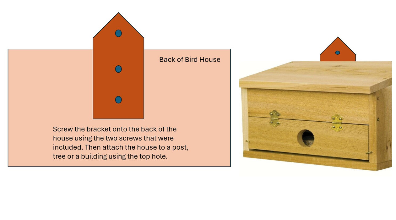 Rustic Cedar Roosting House 16 In x 11 IN x 10.75  IN