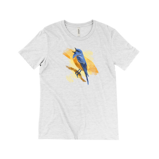 Bella + Canvas Women's Box Cut Painted Bluebird Graphic T-Shirt
