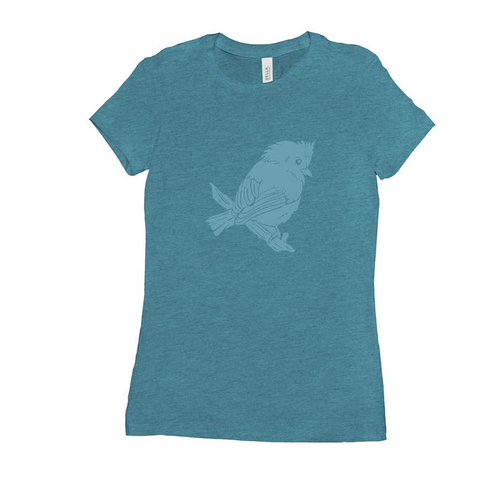 Bella + Canvas Women's Fit Cut Fat Bluebird Illustration Graphic T-Shirt