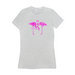 Bella + Canvas Women's Fit Cut Flamingos In Love Spatter Graphic T-Shirt
