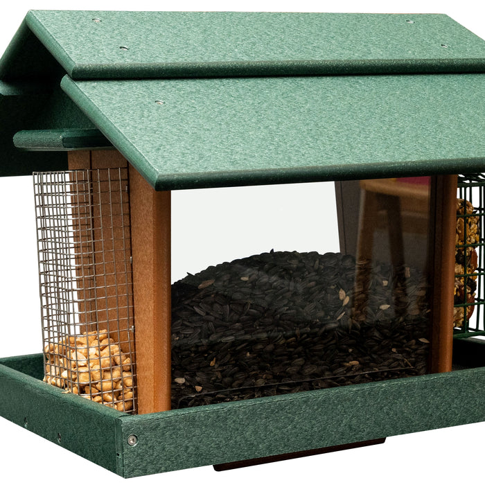 Classic Deluxe Post Mount Feeder With Screen Bottom