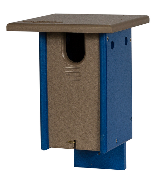 Green Meadow Bluebird House - Sparrow Resistant Flat Roof