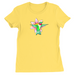 T-Shirt Bella + Canvas Women's Fit Cut Coloring Book Hummingbird Design