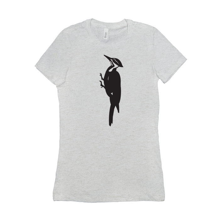 Bella + Canvas Women's Fit Cut Pileated Woodpecker Silhouette Graphic T-Shirt