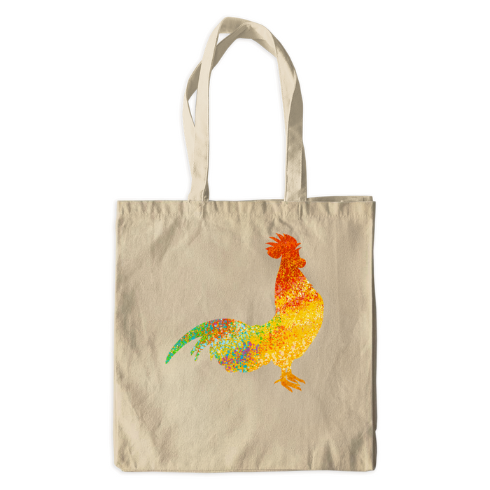 Canvas Crowing Rooster Tote Bag
