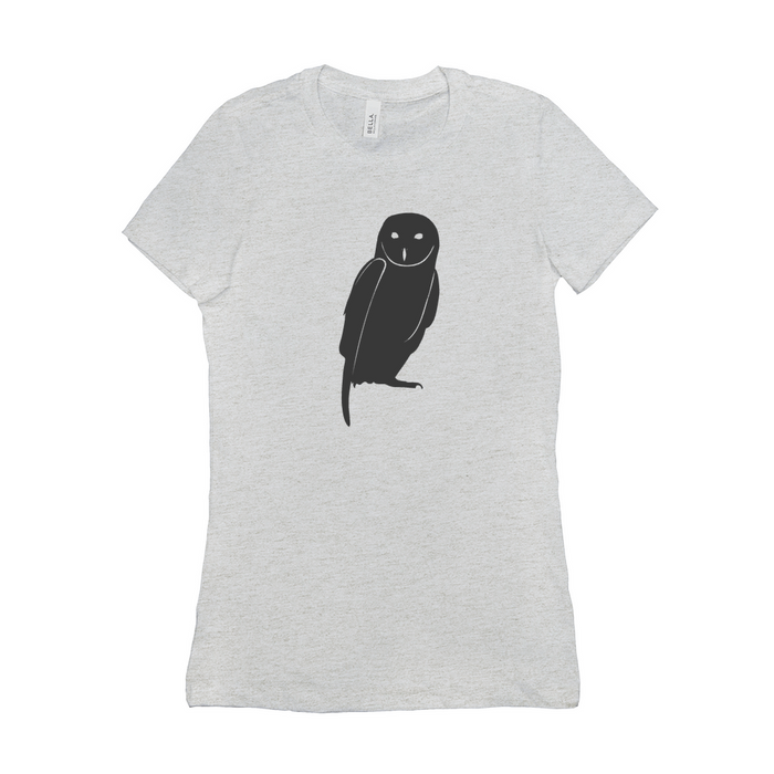 Bella + Canvas Women's Fit Cut Snowy Owl Silhouette Graphic T-Shirt