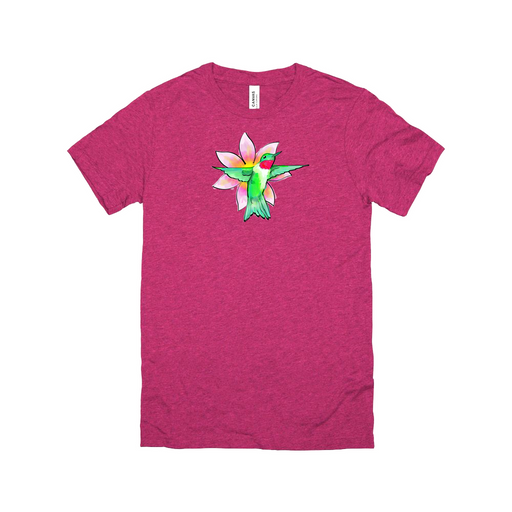T-Shirt Bella + Canvas Women's Box Cut Coloring Book Hummingbird Design