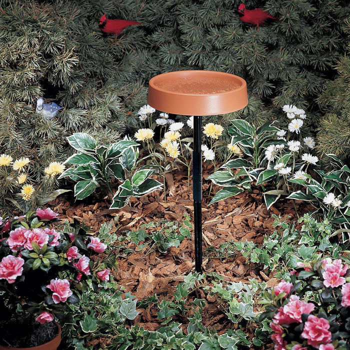 12 IN Heated Bird Bath With Metal Stand